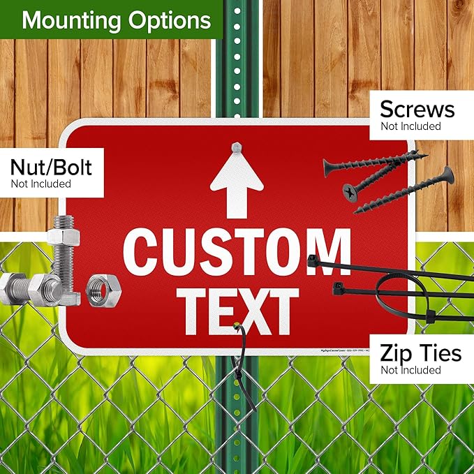 Custom Arrow, Custom Directional Sign, Up Arrow, 12x18 Inches, 3M EGP Reflective - Image 5