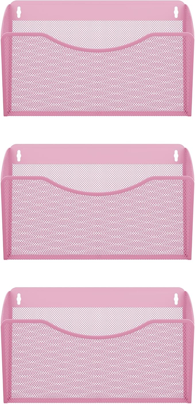EasyPAG 3 Single Pocket Wall File Organizer, Mesh Hanging File Folder Organizer - Image 2
