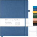 Lined Journal Notebook, 8.5" x 11" Hardcover Leather Notebook by MALEDEN