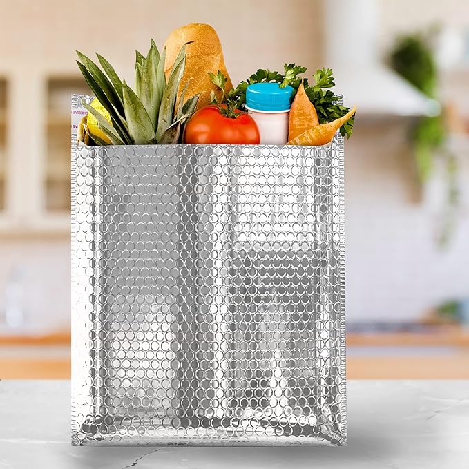 Amiff Silver Thermal Bubble Mailer, 18 x 22 Inches. 50 Pack Metallic Bubble - Image 6