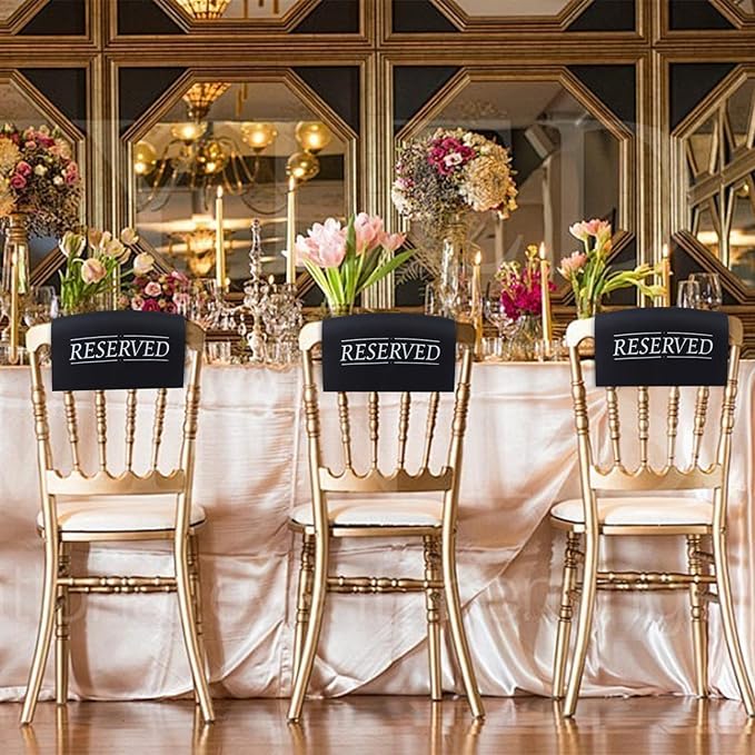 12 Pcs Reserved Seating Signs Reserved Chair Sign Printed Placeholder - Image 5