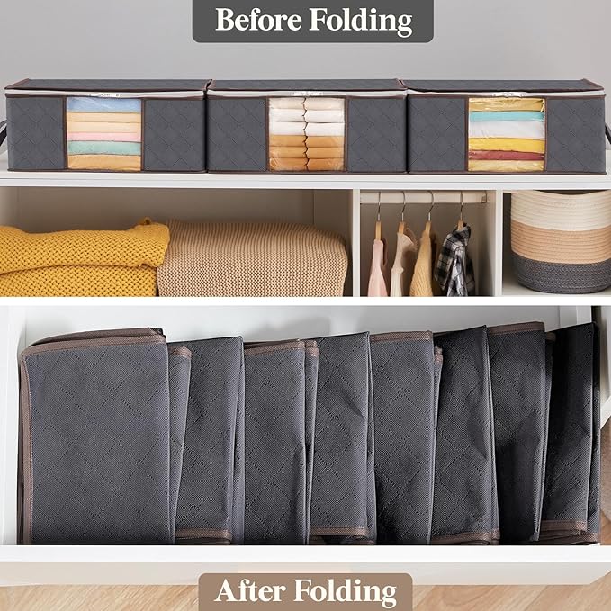 Lifewit 8 Pack Clothes Storage Bag, Foldable Storage Bin Closet Organizer - Image 5