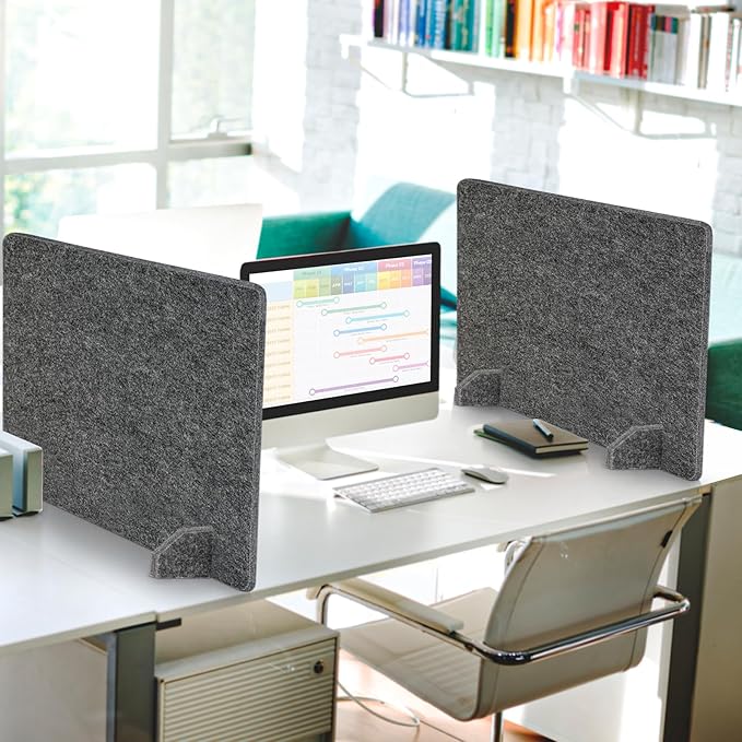 AMUSIGHT 2 Pack Acoustic Desk Dividers - Image 5
