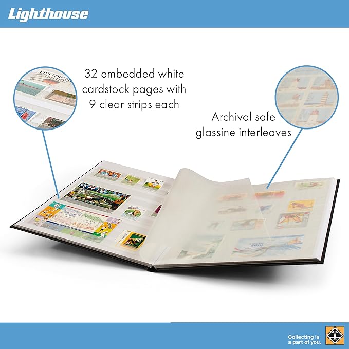 LIGHTHOUSE – “BASIC” Hard Cover Stockbook - Image 4