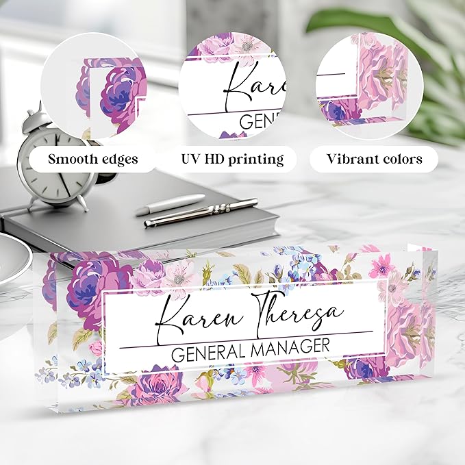 Custom Office Name Plate for Desk, Personalized Gifts for Women, Appreciation - Image 3