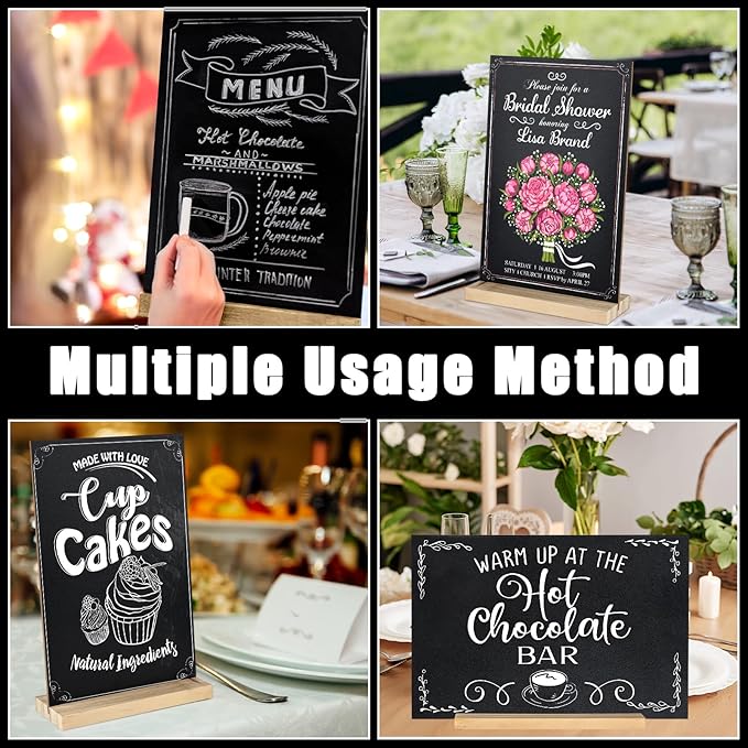 BOUBONI 2 Pack Small Chalkboard Signs - Image 6