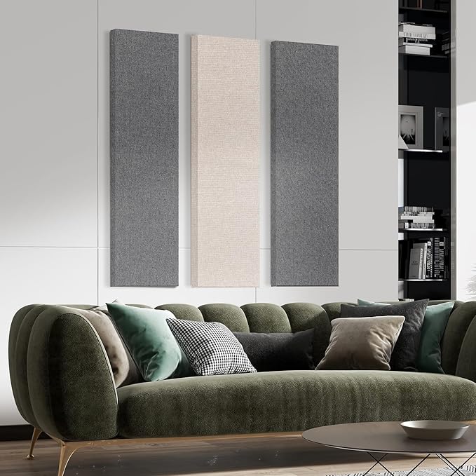 2 Pack 2" Thick Acoustic Panels, 47.24" X 11.81" Fiberglass Wall Panel - Image 2