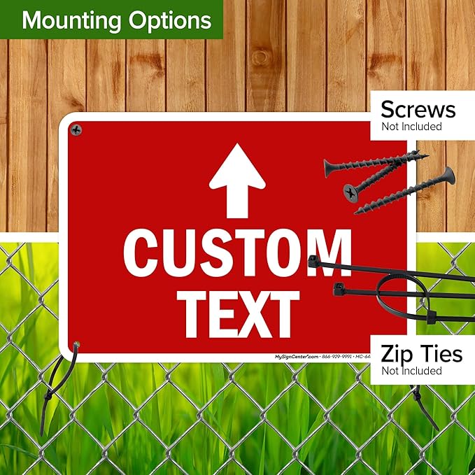 Custom Arrow, Custom Directional Sign, Up Arrow, 7x10 Inches, Rust Free .040 - Image 5