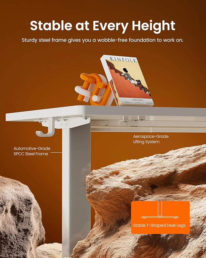 ErGear Electric Standing Desk, 44 x 24 Inches Height Adjustable Stand up Desk - Image 5