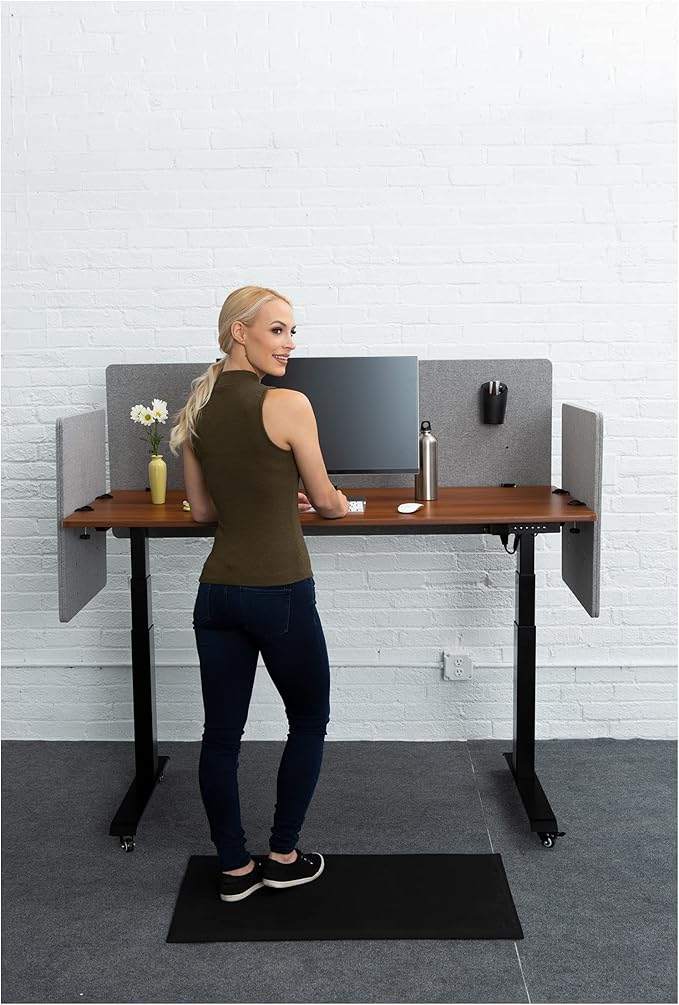 Stand Up Desk Store ReFocus Clamp-on Acoustic Desk Divider Privacy Panel That - Image 9