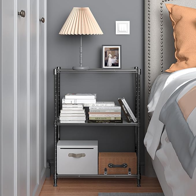 M MZG 450 lbs Steel Storage Shelving 3-Tier Utility Shelving Unit Steel - Image 8