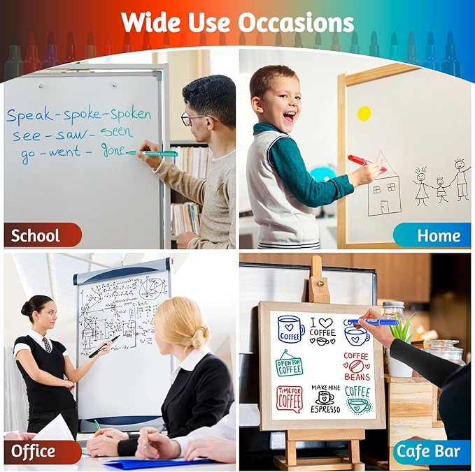 SUQJOY Dry Erase Markers, Fine Tip Whiteboard Markers, Low Odor Dry Marker - Image 5