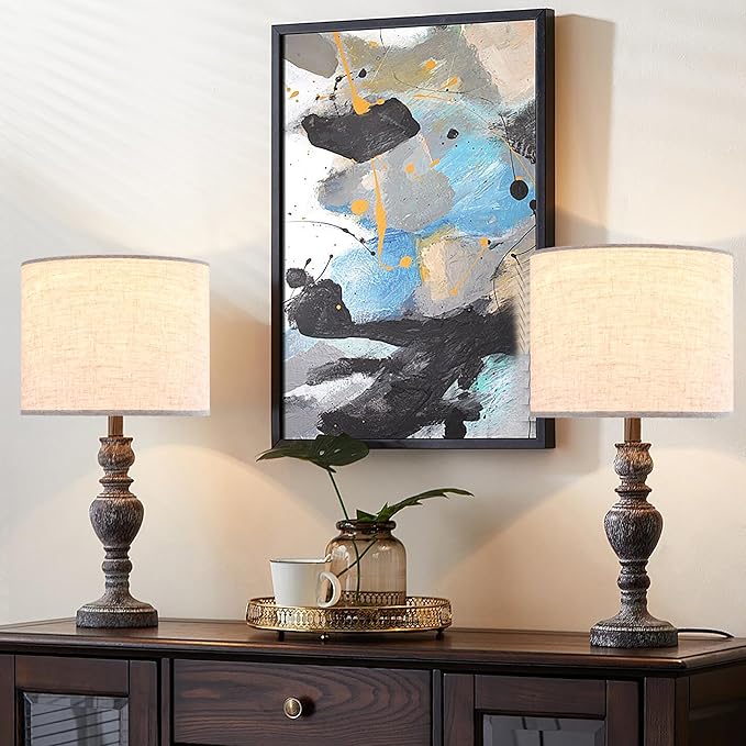 Large Drum Lamp shades Set of 2 Oatmeal Linen Lampshade 16" Top x 16" Bottom x - Image 7