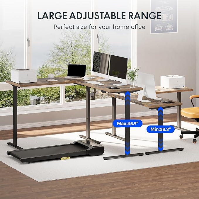 FLEXISPOT L Shaped Standing Desk, 63 x 47 Inch Electric Height Adjustable - Image 8