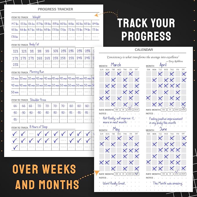 Nextnoid Hardcover Fitness Journal Workout Planner - Image 4