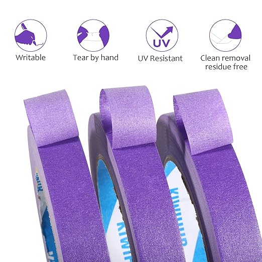 KIWIHUB Purple Painters Tape, 1 inch x 60 Yards - Image 4