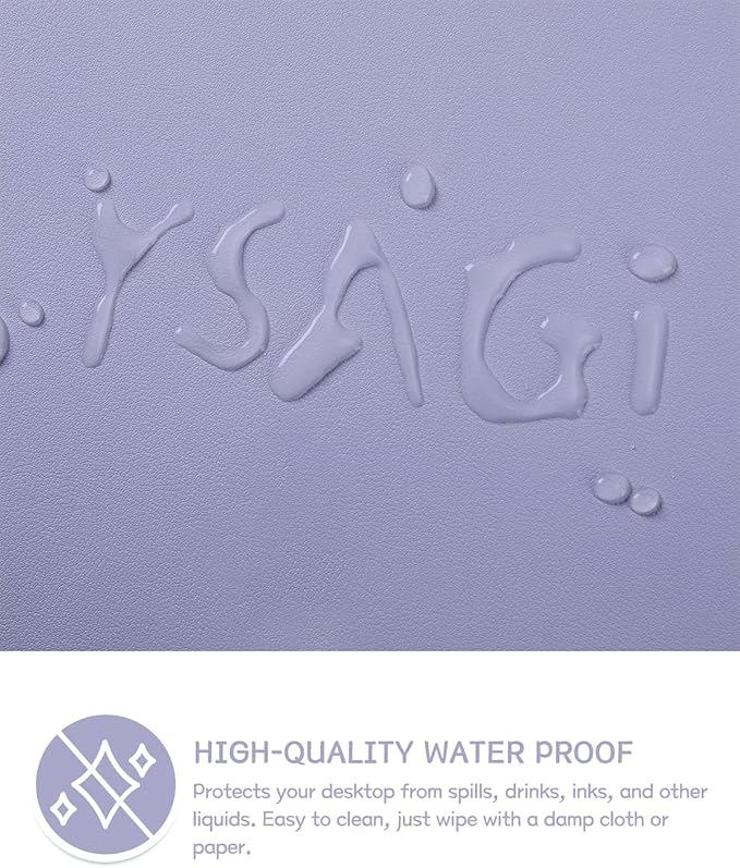 YSAGi Non-Slip Leather Desk Pad, Waterproof Laptop Computer Desk Keyboard Mat - Image 3