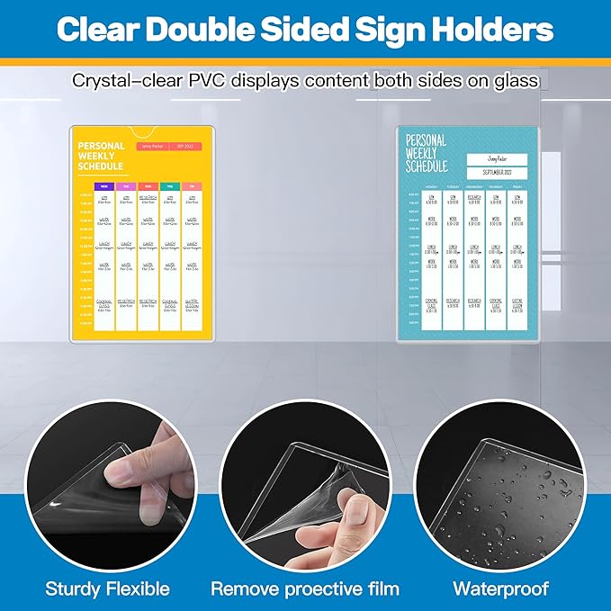 Magnetic Sign Holder 11 x 17, 20 Pack Rigid Magnetic Paper Holder Poster - Image 6