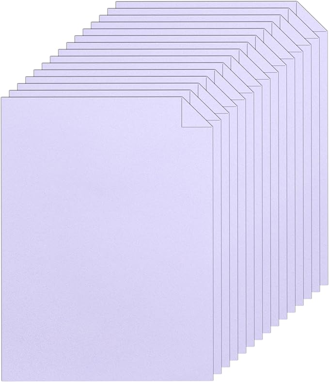 Silunkia 28 Sheets Purple Cardstock 8.5 x 11 Certificates Paper, 250gsm/92lb by Silunkia