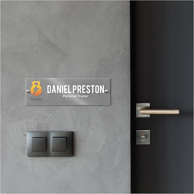 Custom Door Name Plate with Business Logo - Image 5
