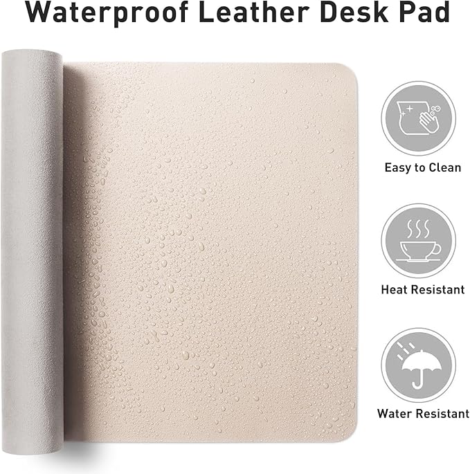 Aothia Large PU Leather Desk Pad Protector – Non-Slip Mouse Pad & Writing Mat - Image 7