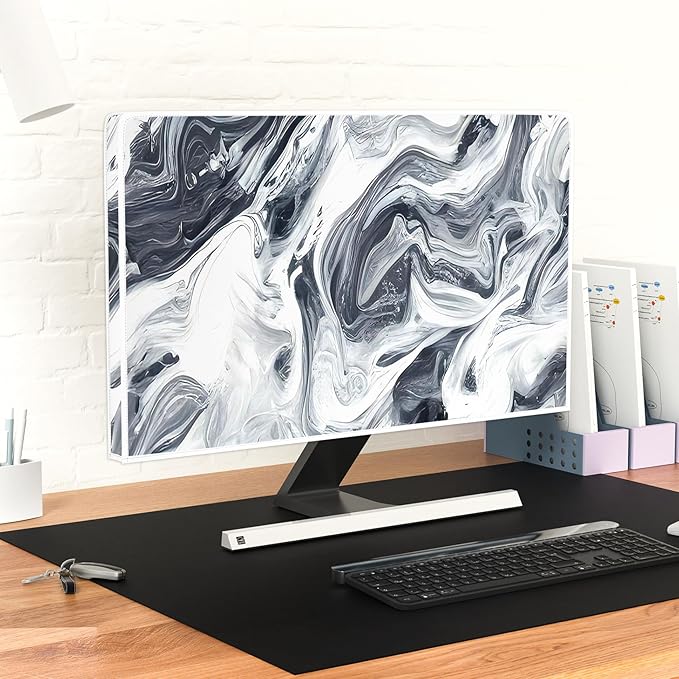 Baocicco Abstract Gray Marble Waterproof 70 Inch Television Cover Anti-Static - Image 6