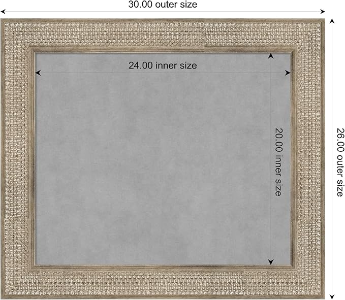 Amanti Art Silver Framed Magnetic Board 26x30 Medium Vision Board - Image 4