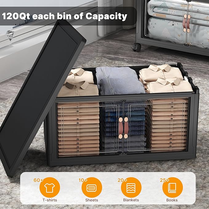 UAMFURI Extra Large Stackable Storage Bins - Image 4