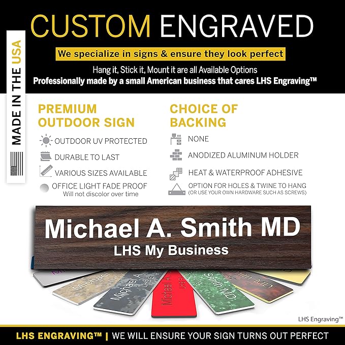 Custom Name Plate with Choice of Mounting - Image 2