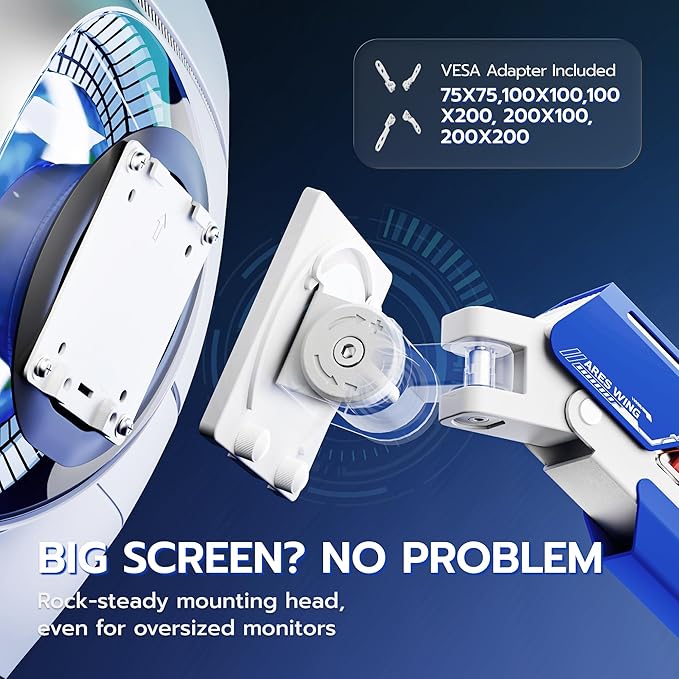 ARES WING Heavy Duty Single Monitor Arm - Image 5