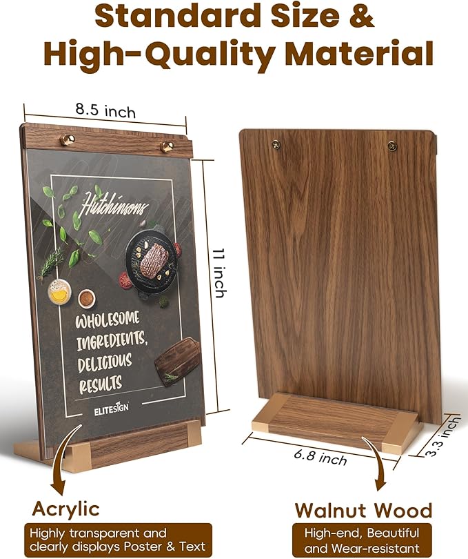 3Pack Acrylic Sign Holders 8.5 x 11 - Image 2