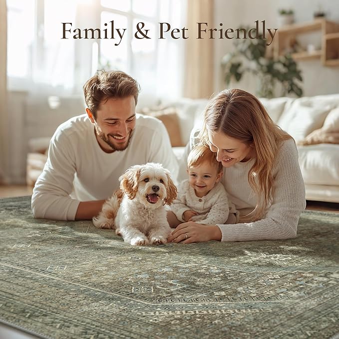 GENIMO Runner Rug 2x10 Non Slip Machine Washable Hallway Runner Rug, Low Pile - Image 6