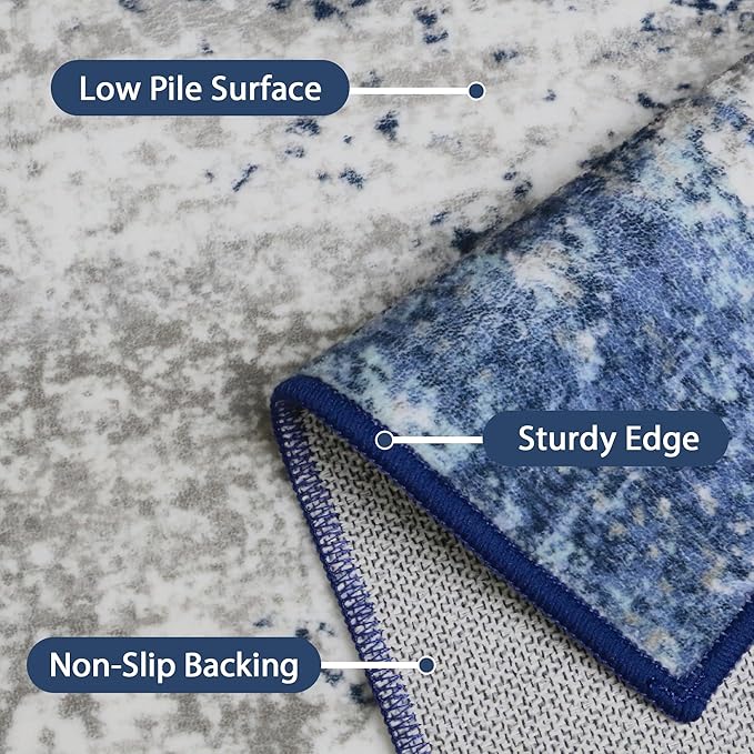 GENIMO 5x7 Area Rugs-Washable Area Rug Lightweight Low Pile, Non Slip Indoor - Image 5