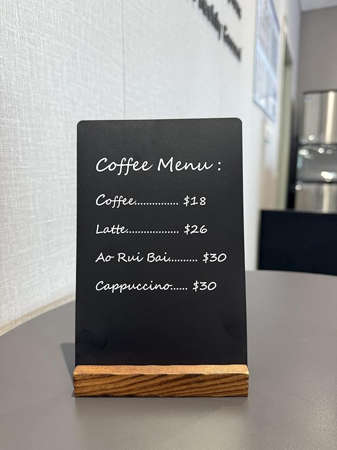 NEWNEWSHOW 8.7x12 Inch Chalkboard Signs, Erasable Message Blackboard Sign - Image 3