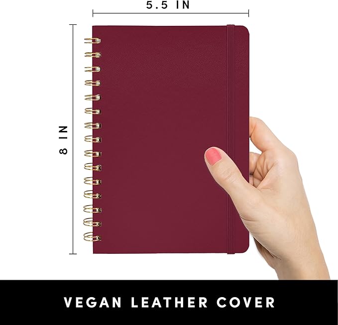 PAPERAGE Lined Spiral Journal Notebook, 3 Pack, 160 Pages, Medium 5.5 inches x - Image 2