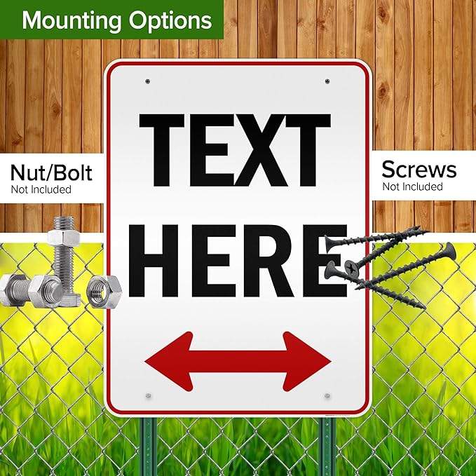 Custom Arrow, Custom Directional Sign, Two Way Arrow, 36x48 Inches, Reflective - Image 5