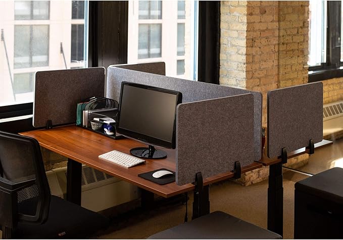 ReFocus™ Raw Clamp-On Acoustic Desk Divider – Reduce Noise and Visual - Image 2