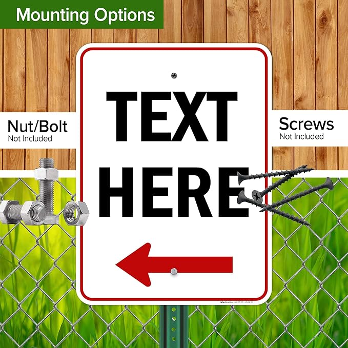 Custom Arrow, Custom Directional Sign, Left Arrow, 18x24 Inches, Rust Free .063 - Image 5