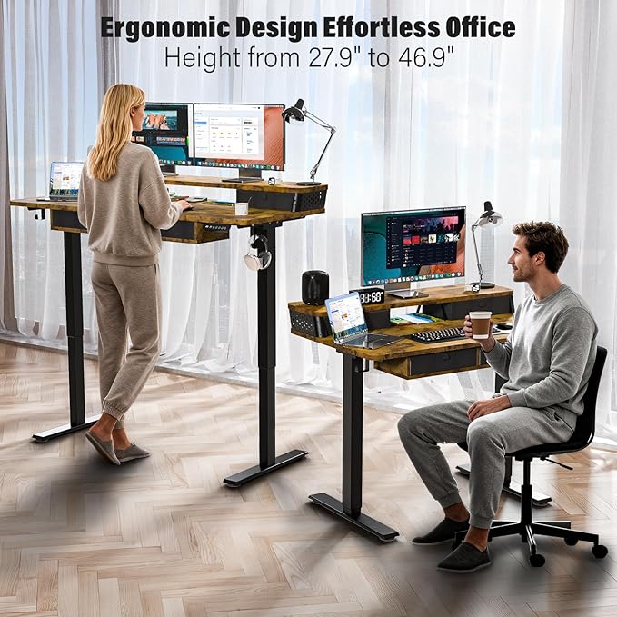 Kingant 48 x 24 Inch Electric Standing Desk - Image 3