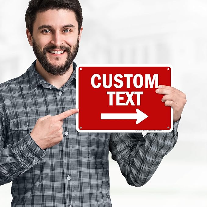 Custom Arrow, Custom Directional Sign, Right Arrow, 7x10 Inches, 55 mil thick - Image 2