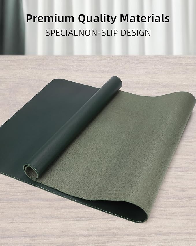 Non-Slip Desk Pad, Mouse Pad, Waterproof PVC Leather Desk Table Protector - Image 2