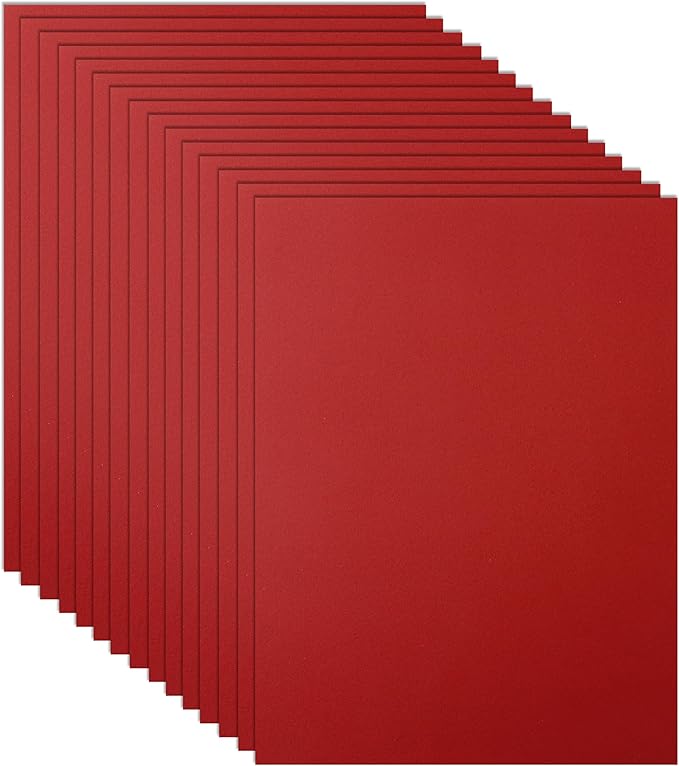 100 Sheets Christmas Red Cardstock 8.5 x 11 Certificate Paper, 75lb Heavyweight by Guakicae