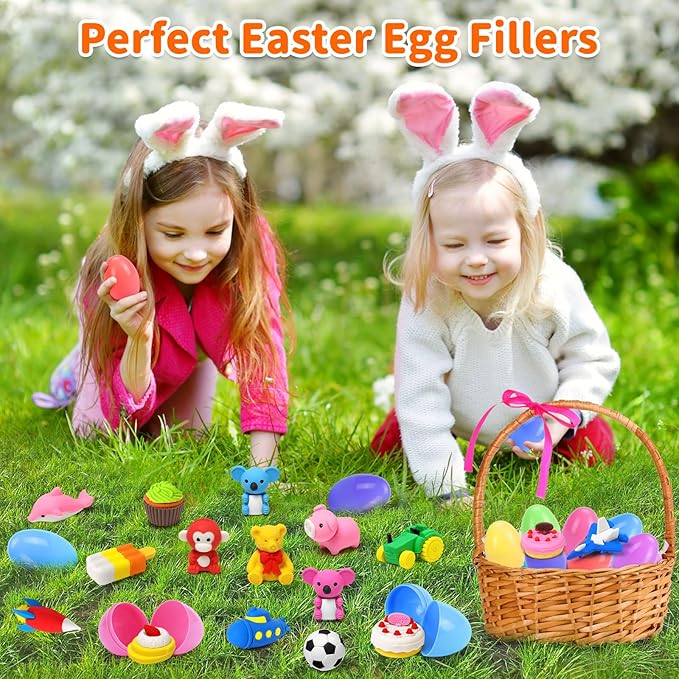 70 Pack Animal Erasers for Kids Bulk Desk Pets Classroom Prizes Treasure Box - Image 9