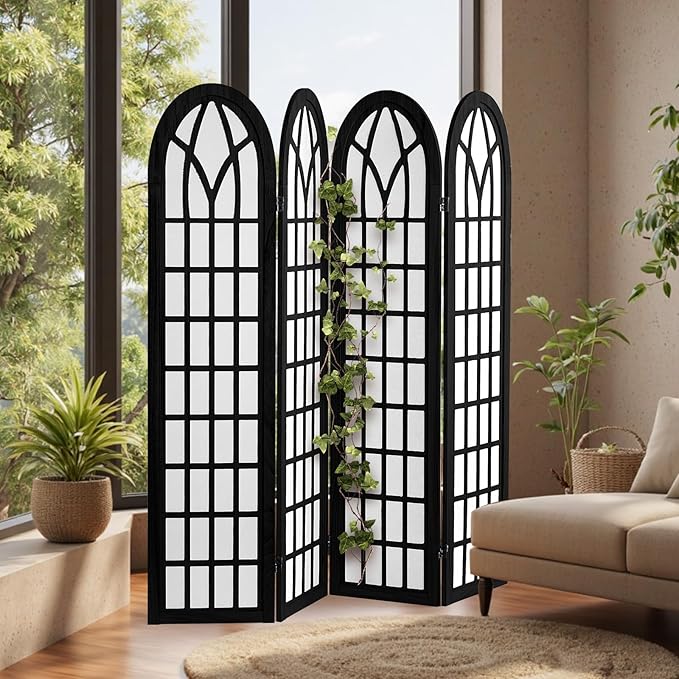 4 Panel Japanese Room Divider, Fully Assembled Wooden Privacy Screen, Shoji - Image 7
