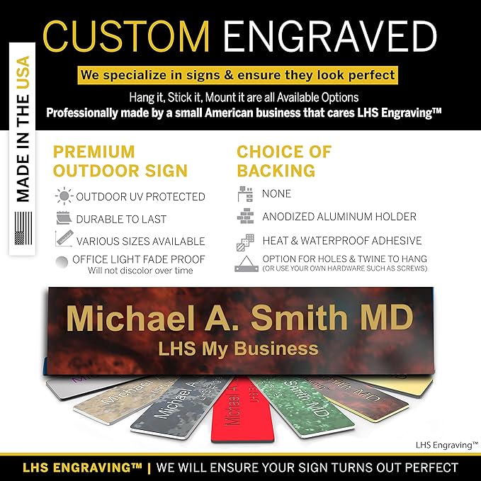 Personalized Name Plate with Choice of Mounting - Image 2