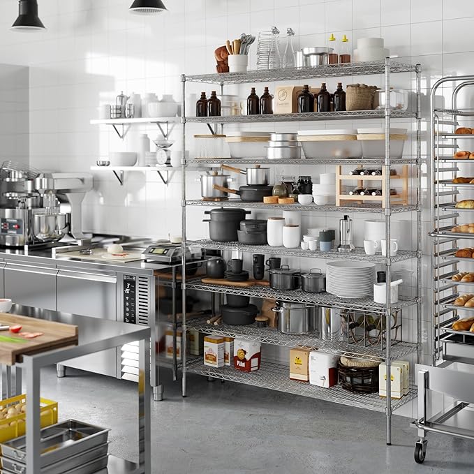 Regal Altair 18" Deep x 60" Wide x 86" Height Wire Shelving Kit | 8-Tier | NSF - Image 2