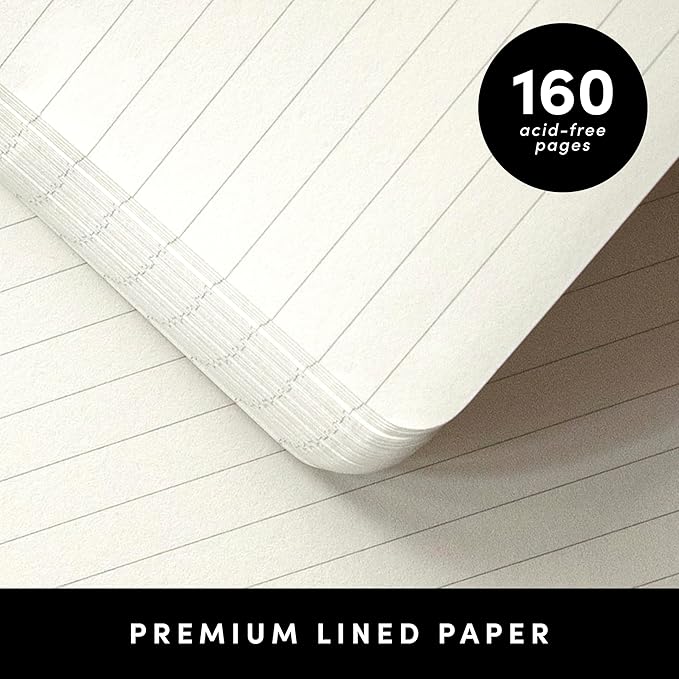 PAPERAGE Lined Spiral Journal Notebook, 3 Pack, 160 Pages, Medium 5.5 inches x - Image 4