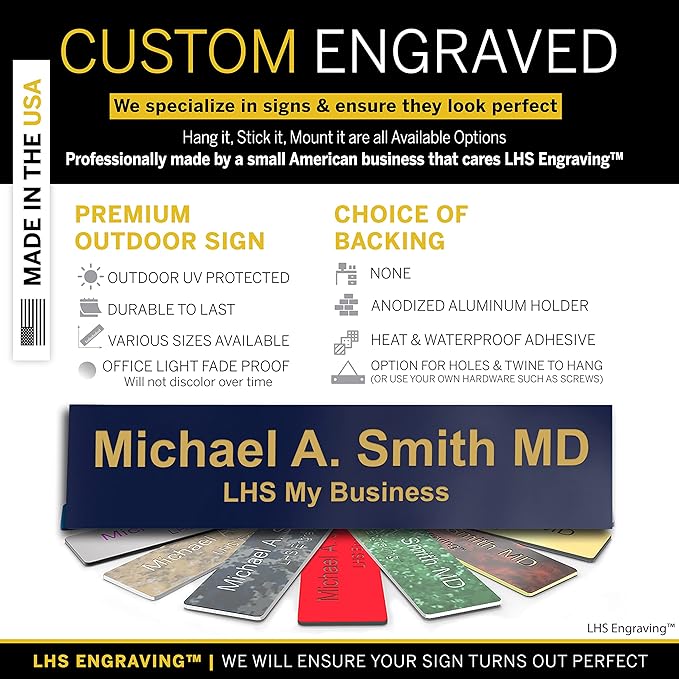 Custom Name Plate with Choice of Mounting - Image 2
