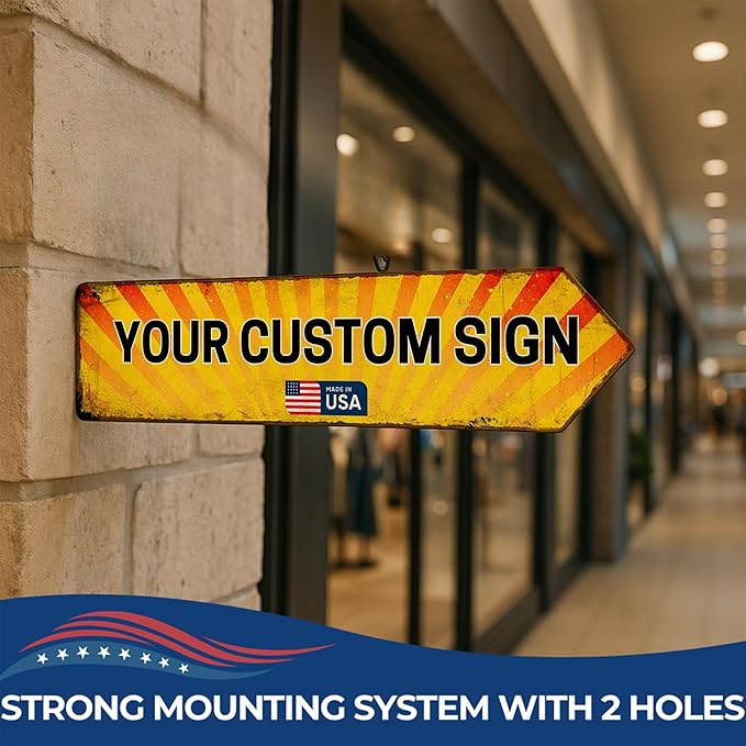 Custom Right Arrow Metal Sign by DC | Directional Signs - Image 6