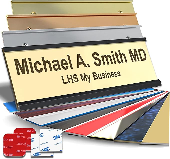 Custom Name Plate with Choice of Mounting by LHS+My+Business